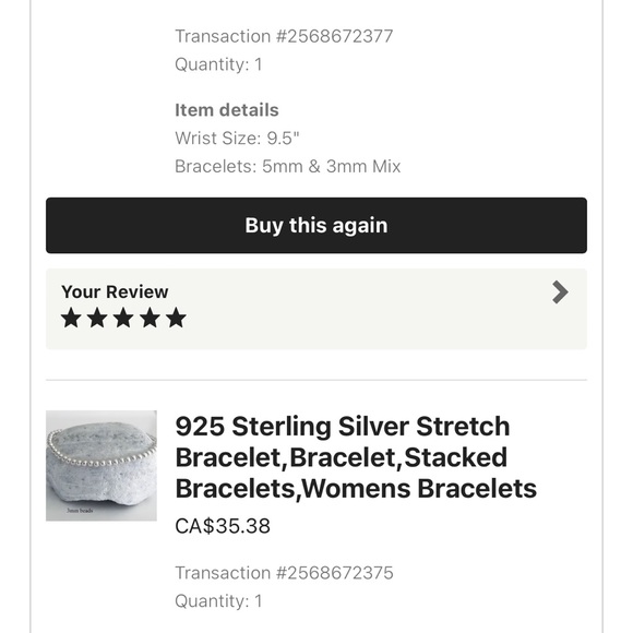 5 silver beaded bracelets size Large - Picture 7 of 7